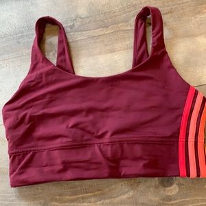 Lululemon burgundy sports bra.